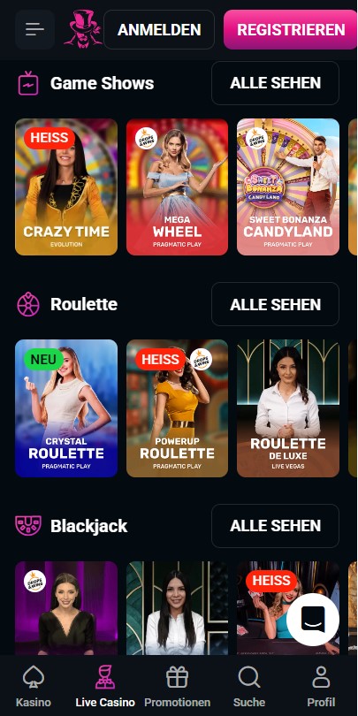 SpinsUP Casino Game Show