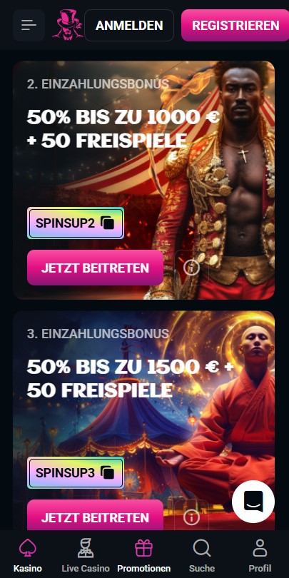 SpinsUP Casino Freispile